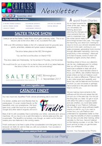 Click to download the newsletter Novemeber 2017 Newsletter from Catalyst