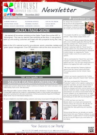 Click to download the newsletter December 2017 Newsletter from Catalyst