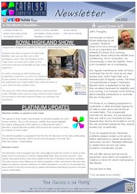 Click to download the newsletter July 2018 Newsletter from Catalyst