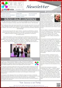 Click to download the newsletter December 2018 Newsletter from Catalyst