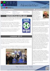 Click to download the newsletter January 2019 Newsletter from Catalyst