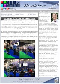 Click to download the newsletter February 2019 Newsletter from Catalyst