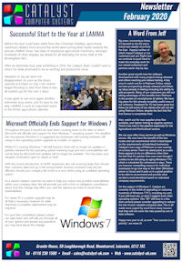 Click to download the newsletter February 2020 Newsletter from Catalyst
